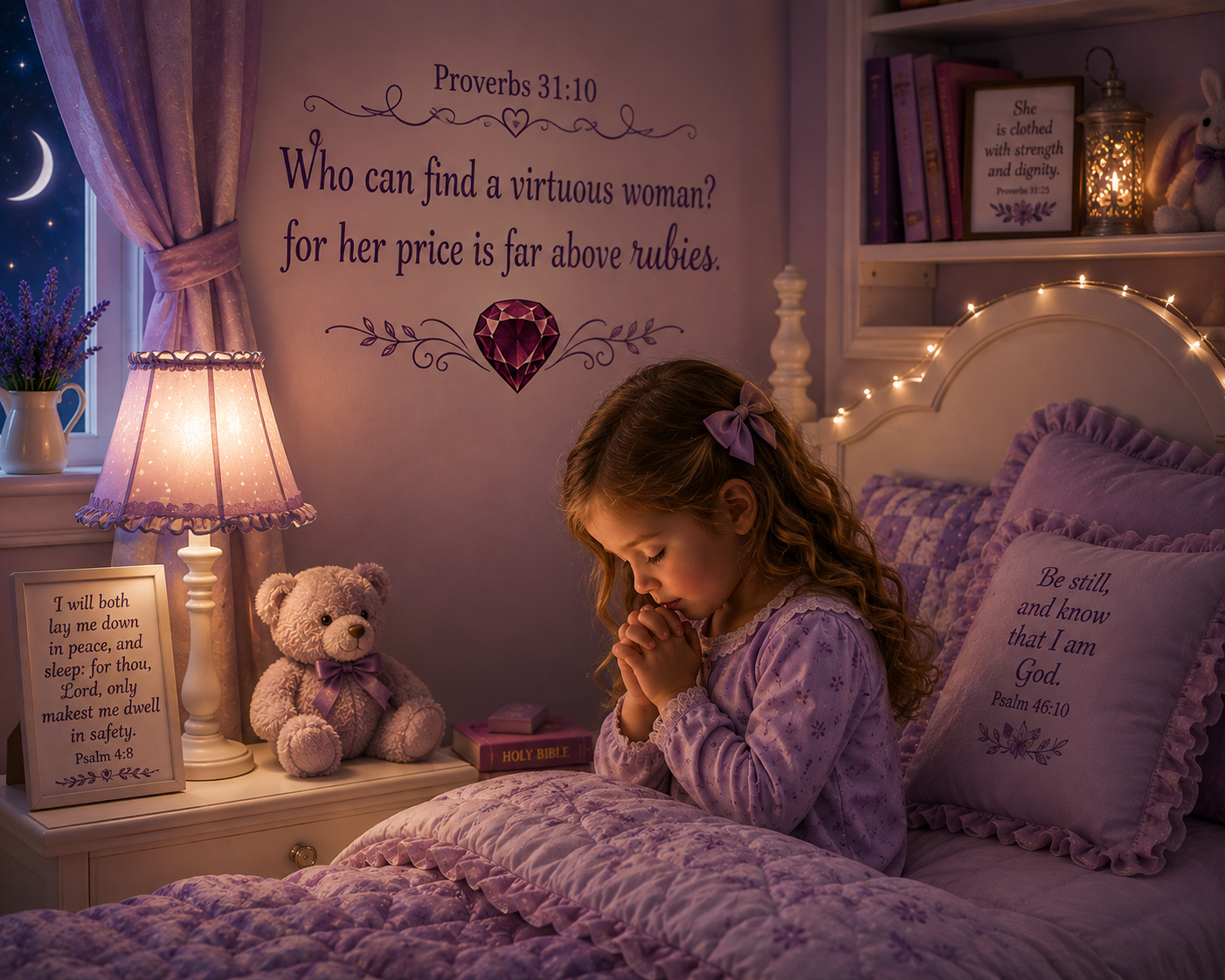 A simple bedtime prayer for children