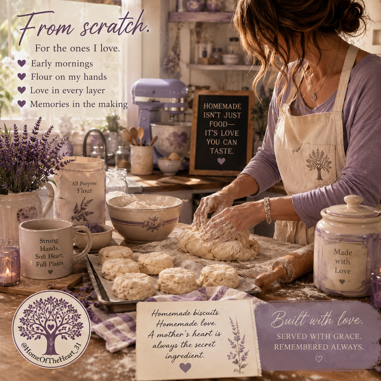 From scratch, for the ones I love — homemade with love kitchen graphic